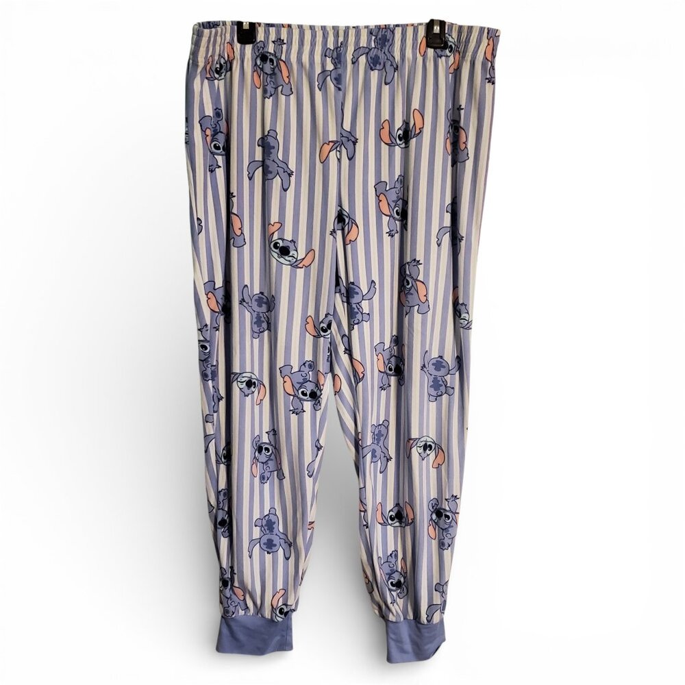Lilo and Stitch Stich Striped Fleece Pajama Pants Women's Size XL